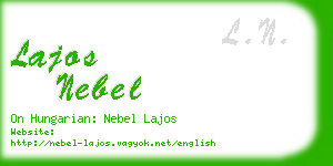 lajos nebel business card
